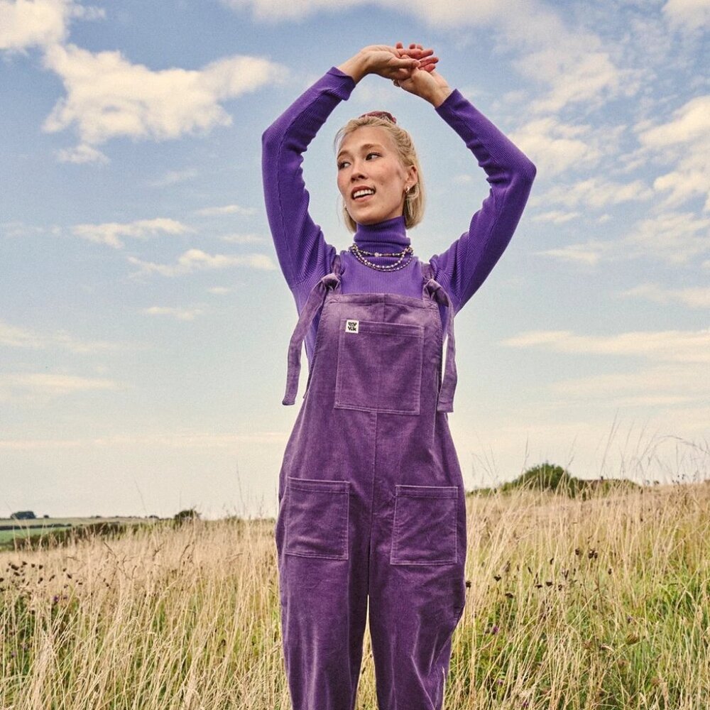 NWT Lucy & Yak Original Corduroy Dungaree in Ash Purple